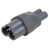 Adaptateur d'alimentation gris IEC 320 C6 à C7, convertisseur, connecteur en forme de 8 pour l'alimentation des petits appareils électroniques