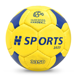 Balón de <span class=keywords><strong>Balonmano</strong></span> de Cuero PU Tamaño 1/2/3 Azul+Amarillo con Logotipo Personalizado Disponible Guangzhou H Sports Beach - Product Image 2
