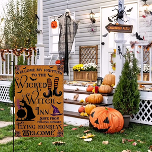 Bandera <span class=keywords><strong>de</strong></span> Jardín <span class=keywords><strong>de</strong></span> Lino para Halloween, 12x18 Pulgadas, para Decoración <span class=keywords><strong>de</strong></span> Jardín, Hecha <span class=keywords><strong>de</strong></span> Lino <span class=keywords><strong>de</strong></span> Alta Calidad, Diseños Personalizados Disponibles - Product Image 6