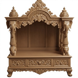 Antique Designer Pooja <b>Mandir</b>/ Home Temple Nepali <b>Mandir</b> for Pooja Room Indian Wooden <b>Mandir</b> for Home and Prayer Unit Australia - Product Image 2