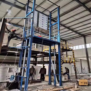 Lift Barang Gudang Hidrolik dengan Rel Pandu Vertikal Industri yang Dipasang di Dinding - Product Image 3
