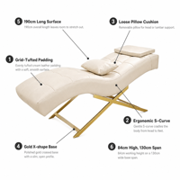 Table de massage moderne pour salon de beauté, lit pour extensions de cils, matériau en PU à éponge haute densité, design pliable, pour hôtel, salle de sport, salle de bain, chambre à coucher