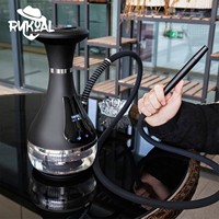 Vase à chicha électrique portable rechargeable Rykoal avec écran tactile LED, kit complet de chicha électronique chauffée