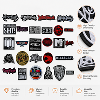 Écussons brodés personnalisés Rock Punk Biker à thermocoller pour vêtements et vestes, vente en gros OEM