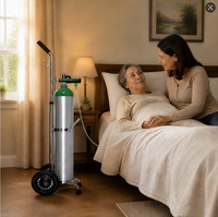Emballage de bouteille de gaz en alliage d'aluminium de qualité supérieure, bouteille de stockage d'oxygène médical, ensemble complet d'emballage pour inhalation d'oxygène