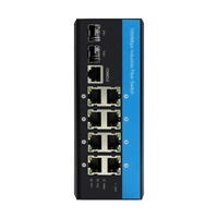 Switch PoE industriel géré à fibre optique 2x1000M SFP+ 8x10/100/1000M RJ45 802.1Q VLAN QoS IGMP G.8032 ERPS SNMP Montage sur rail DIN IP40 -40~75 ° C