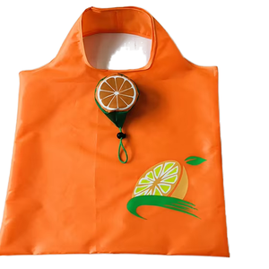Sacs de courses pliables à motif fraise, sacs écologiques promotionnels portables, sacs fourre-tout réutilisables personnalisables avec logo pour cadeaux et rangement - Product Image 1