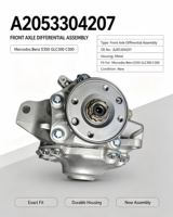 Pièces automobiles en gros/prix de gros A2053304207 Ensemble de différentiel d'essieu avant pour Mercedes Benz E350 Glc300 C300 100% testé
