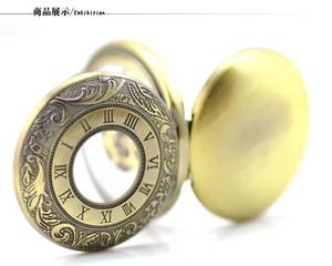 Caja <span class=keywords><strong>de</strong></span> Reloj <span class=keywords><strong>de</strong></span> Bolsillo Mecánico <span class=keywords><strong>de</strong></span> Dos Aperturas, Ventana con Números Romanos y Esfera con Números Romanos, Dos Tapas, Reloj <span class=keywords><strong>de</strong></span> Bolsillo Vintage <span class=keywords><strong>de</strong></span> Bronce - Product Image 4