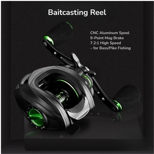 Carrete de Pesca Profesional al por Mayor con Frenos Magnéticos, Ligero, Metálico e Impermeable, con Relación de Engranajes - Product Image 6