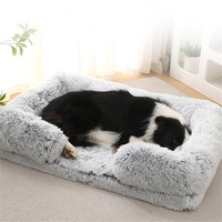 Lit pour animaux de compagnie en plusieurs couleurs pour petits, moyens et grands chiens Chats Nid pour animaux de compagnie Niche d'intérieur Tapis de couchage doux Hiver Chat Chien Canapé-lit