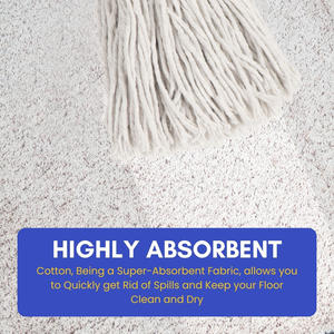 Recharge <span class=keywords><strong>de</strong></span> tête <span class=keywords><strong>de</strong></span> balai serpillère en coton <span class=keywords><strong>humide</strong></span>, en plastique, blanc lotus, durable, hautement absorbant et écologique, <span class=keywords><strong>pour</strong></span> sols domestiques, vente directe usine à prix réduit - Product Image 4