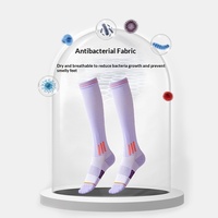 Chaussettes de sport professionnelles en nylon tricoté à compression pour femmes, cyclisme, badminton, saut à la corde - Amincissantes, séchage rapide, ODM