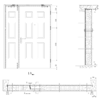 Porte composite en acier ignifuge et bois avec isolation thermique, isolation acoustique, double joint d'étanchéité et serrure intelligente