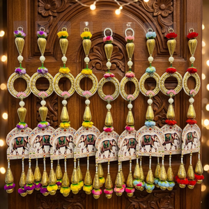 Guirnalda Decorativa de Pared con Cuentas de Elefantes, Borlas y Pompones para Decoración del Hogar en Diwali - Product Image 2