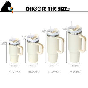 Tumbler Personalizzato con Logo 40 oz, Tazza da Viaggio in Acciaio Inox, Tumbler Isolato Sottovuoto, Tazza Rosa per Caffè 20oz 30oz 40oz con Manico - Product Image 4