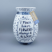 Mode Blanc Haute Qualité Céramique 9 Pouces Europe Cadeau Moderne OEM Vase Floral pour Maison et Décoration Utilisation