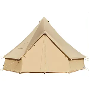 Barraca de lona de algodão com zíper, varal para acampamento, cobertura, canopies
