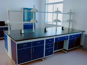 Mesa de Laboratorio para Experimentos, Mueble de Laboratorio de Física y Química Resistente para Hospitales y Universidades, Banco de Trabajo con Fregadero - Product Image 1