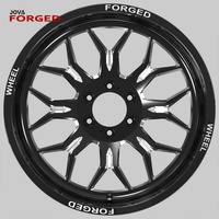 2212 Et-44 6x139.7 Cb106.1 Llantas de Aluminio Forjado de 22 Pulgadas, Multirradio, 4 Piezas, Acabado Negro, Ruedas para Automóvil de Pasajeros 20mm/25mm