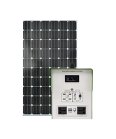 Système solaire domestique tout-en-un, onde sinusoïdale pure, sorties AC/DC/USB, générateur solaire série SHS 300W/500W/1000W avec contrôleur MPPT