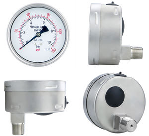 제조업체 100mm 스테인레스 스틸 압력 게이지 1.6% 1% 가격 압력계 다목적 16 바 2500bar 압력 게이지 - Product Image 2