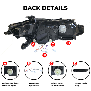 LED Rear Lamp Clear Lens New Retrofit Upgrade Daytime Running <b>Lights</b> 6000K 6000 Lumens <b>Plug</b> Play 2018-2022 Wholesale RGB - Product Image 4
