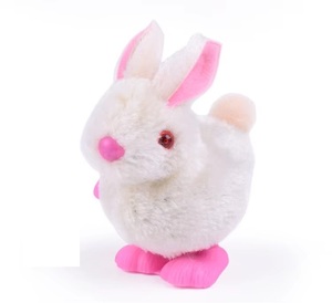 Factory Wholesale Kids Cartoon Plush Rabbit Wind up <b>Toys</b> Clockwork for Developmental Funny <b>Toys</b> - Product Image 5