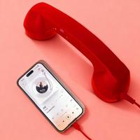 Combiné téléphonique filaire de type C à branchement direct, style rétro, avec écouteur filaire et annulation active du bruit (ANC)