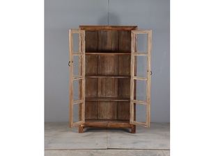 Vitrina de Madera Maciza con Puertas de Vidrio, Mueble de Exhibición con Gran Espacio de Almacenamiento y Diseño Elegante para Sala de Estar - Product Image 6