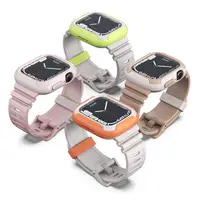 Correa transpirable para reloj inteligente Apple, Correa suave para Apple series7654321, doble color, TPU, PC, venta de fábrica