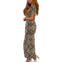 Set Pakaian Wanita 2 Potong Bahan Linen Ukuran Besar, Atasan Crop Top dan Dress untuk Liburan, Dress Serasi Wanita, Pakaian Elegan Formal Kasual
