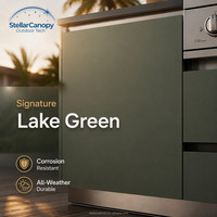 Cuisine extérieure modulaire écologique personnalisée en acier inoxydable avec armoire, porte vitrée, charnière et évier - Ensemble complet d'armoires pour