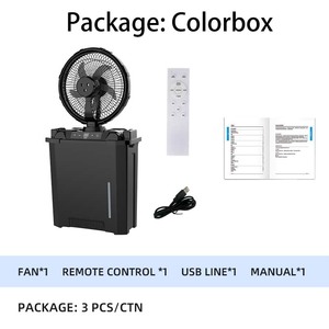 신제품 AC <span class=keywords><strong>DC</strong></span> 충전식 미스트 팬 조명 포함 가정용 및 야외용 - Product Image 6