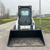 Chargeuse sur pneus Bobcat S450 d'occasion, mini-chargeuse sur pneus Bobcat d'origine américaine pour la construction et l'aménagement paysager