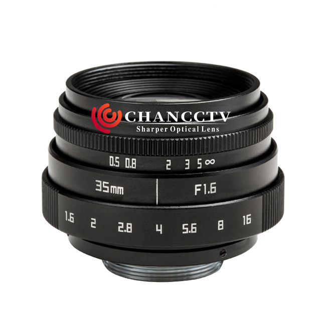 Economical Fujian Supplier 35mm F1.6 Manual C Mount DSLR Mirrorless Camera Lens