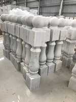 Rambarde — balustrade d'escalier en marbre blanc, pierre de BOTON, Design moderne, balustrade