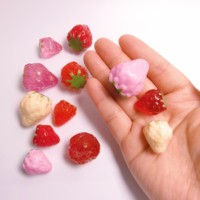 100 PIÈCES Cabochons en résine à dos plat, série mini fraises, pour épingles à cheveux, scrapbooking, bricolage, décoration intérieure et accessoires d'artisanat