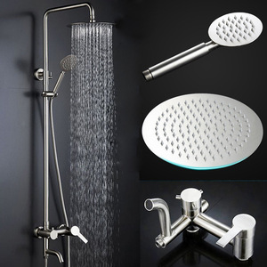 ชุดฝักบัวสแตนเลส 304 หัวฝักบัวแบบวงกลมพร้อมระบบนวด ฝักบัวเรนชาวเวอร์ ดีไซน์ทันสมัย ระบบฝังผนัง ติดตั้งง่าย - Product Image 1