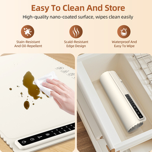 タダツ フードウォーマーマット シリコン製電気加熱パッド 食品保温トレイ 6段階温度設定＆6時間タイマー付き - Product Image 5