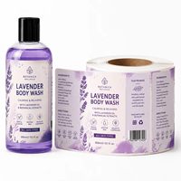 Étiquettes personnalisées pour bouteilles de gel douche, autocollants en vinyle PVC imperméables, autocollants adhésifs, emballage de bouteilles avec logo de marque, impression dorée sur plastique