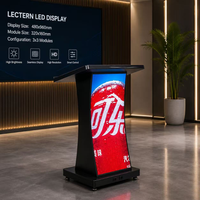 Écran LED flexible incurvé 480x960mm pour pupitre numérique, animation pour conférences, expositions, événements et publicité de haute qualité