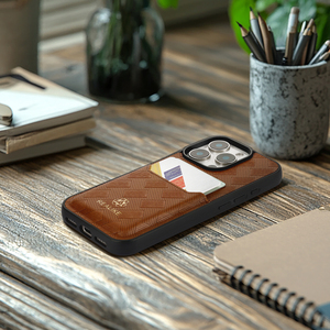 Ốp điện thoại da tổng hợp giả da, thiết kế tối giản OEM, có ngăn đựng thẻ tín dụng cho <span class=keywords><strong>iPhone</strong></span> 16 15 14 13 12 - Product Image 2