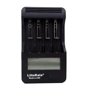 Fornitura originale Liitokala caricabatterie rapido a 4 slot Lii-400 adatto per batterie ricaricabili agli ioni di litio e ni-mh/Cd