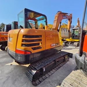 Excavadora de cadenas Sany SY55C-9 de segunda mano de alta potencia con motor Isuzu, cucharón de 1.1m, 5.5 toneladas, motor y caja de cambios originales para vídeo - Product Image 1