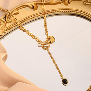 Collana da Donna Trendy Hip-Hop con Ciondolo a Cuore Personalizzato e Catena a Maglie con Chiusura a T e Nappa - 1 Pezzo - Product Image 3