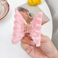 Pinces à cheveux en acétate diamanté couleur bonbon de 6,5 cm, élégantes et simples, pour femmes