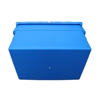 Caisse logistique grise en plastique empilable JOIN avec couvercle intégré pour entrepôt ASRS