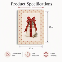 Toile d'impression numérique personnalisable, décoration murale de Noël, cadeau de Noël, motif nœud, décoration suspendue pour intérieur, fête, maison, usage festif