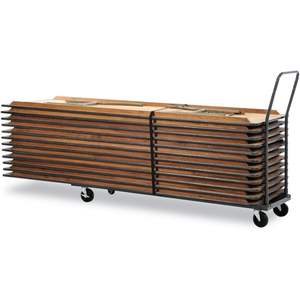 Alera FTCART Black <b>Chair</b> and Table Cart 20-3/4\"W X 50-5/8\"D to 75-3/8\"D for <b>Hand</b> Carts & Trolleys - Product Image 3